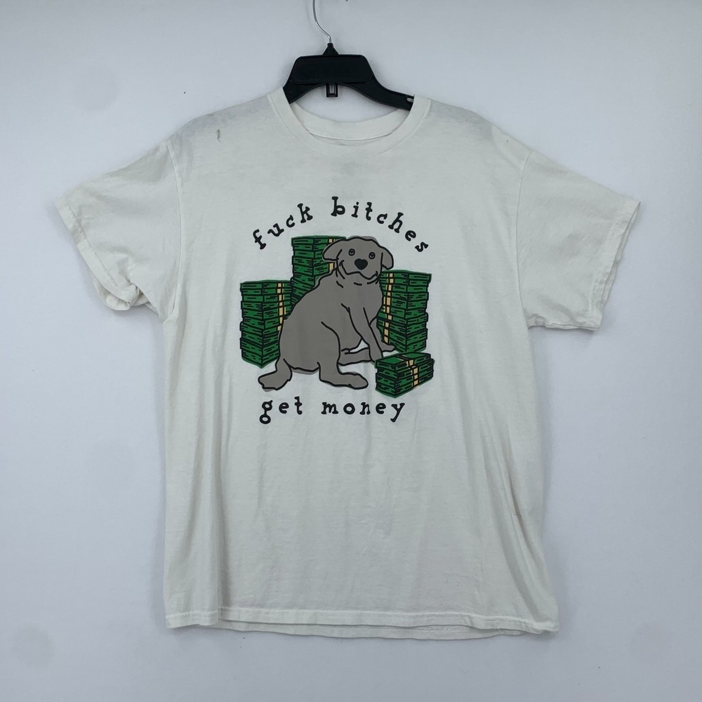 Spencer's‎ "F*** B****** Get Money" Funny T-Shirt Size Large Streetwear Grunge